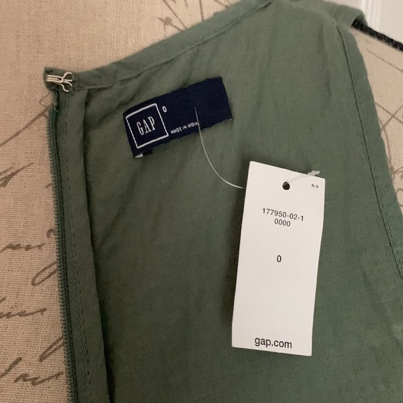 Gap Sleeveless Yoked Eyelet Fit and Flare Dress - Cool Olive - Picture 13 of 15